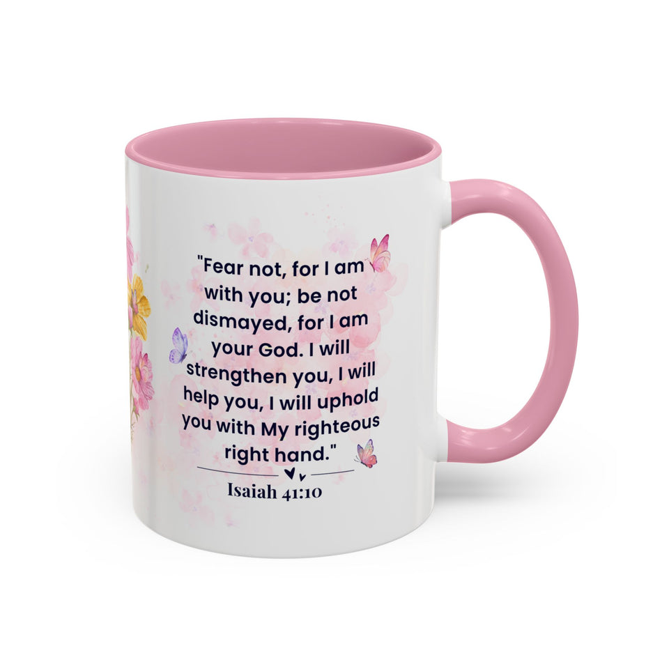 “Good Morning Faith Mug – Isaiah 41:10 | Inspirational Christian Gift for Peace & Strength”